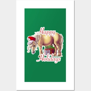 Happy Holidays Santa Pony Posters and Art